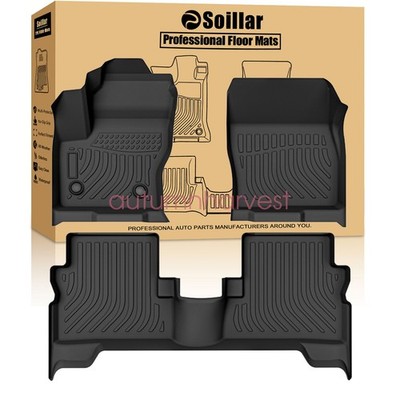 3D TPE Floor Mats Liners Black 3Pcs For 2013-2019 Ford Escape 2013-2018 C-Max