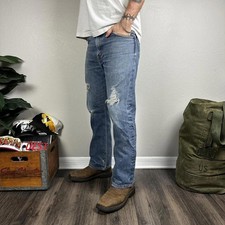 Vintage Levi  s distressed 517 bootcut denim jeans workwear 32x30
