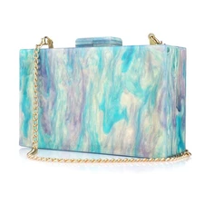 Acrylic Clutch Purses for Women with Marbling Purses and Handbags Elegant Ban...