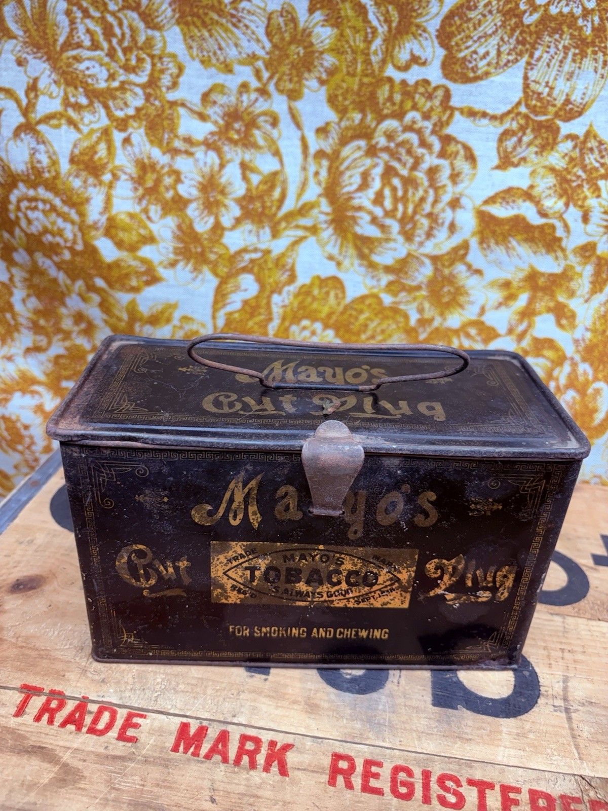 Vtg Tobacco Tin Lot Union Leader Lucky Strike Blue Boar Mayo Granger All Empty