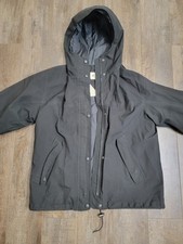 Vintage Eddie Bauer Windbreaker Jacket Womens Size Small Black Gore-Tex Hooded