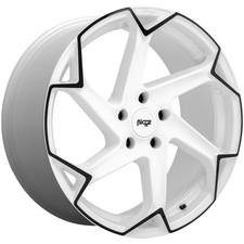 One 20x10.5 Niche M257 Flash 5x114.3 40 White Black Wheel Rim 72.56