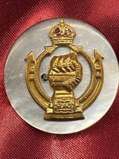 WW2 RAC Royal Armoured Corps MOP Enamel sweetheart Brooch w/fixing