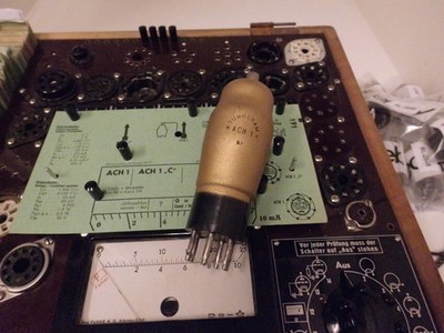 E-Röhre Tungsram ACH 1 Triode 5/2,5 mA Tube geprüft auf Funke W19 BL-2659