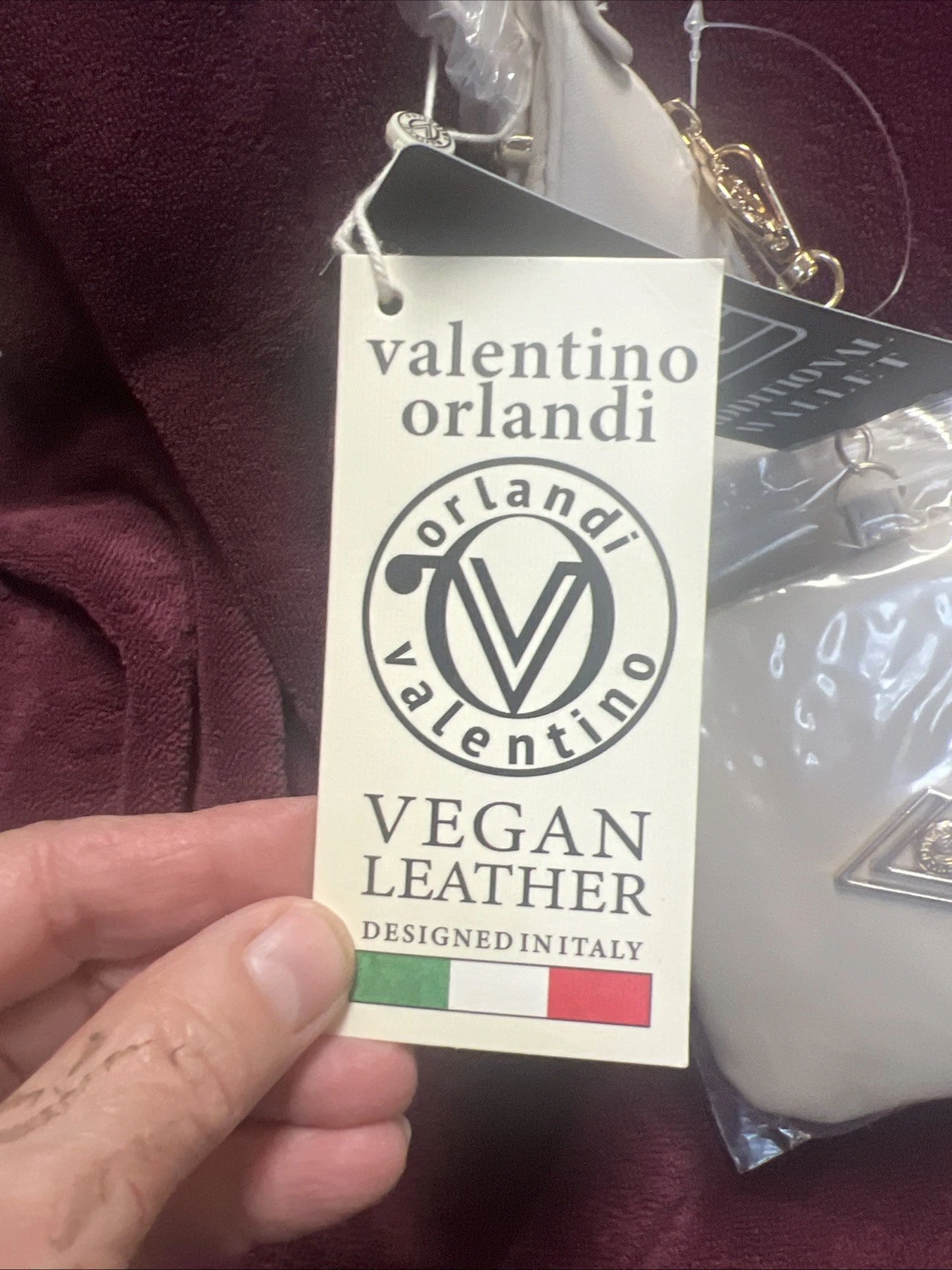 Borsa a tracolla hobo Valentino Orlandi con manico superiore con portafoglio extra.