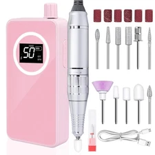 Nail Drill, Portable Electric Nail File 50000RPM, Rechargeable Nail Drill Pro...
