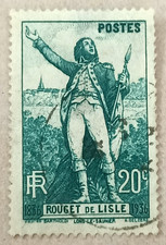 6A-Timbre France YT  314 oblitéré année 1936 "rouget de lisle"