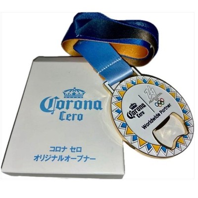 Milano Cortina 2026 Olympic Corona Cero Beer Medal Shape Opener W/ Box Unused