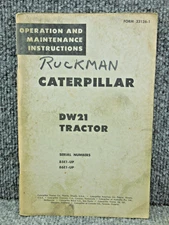 OEM Factory CAT Caterpillar DW21 Tractor 85E 86E Operation Maintenance Manual