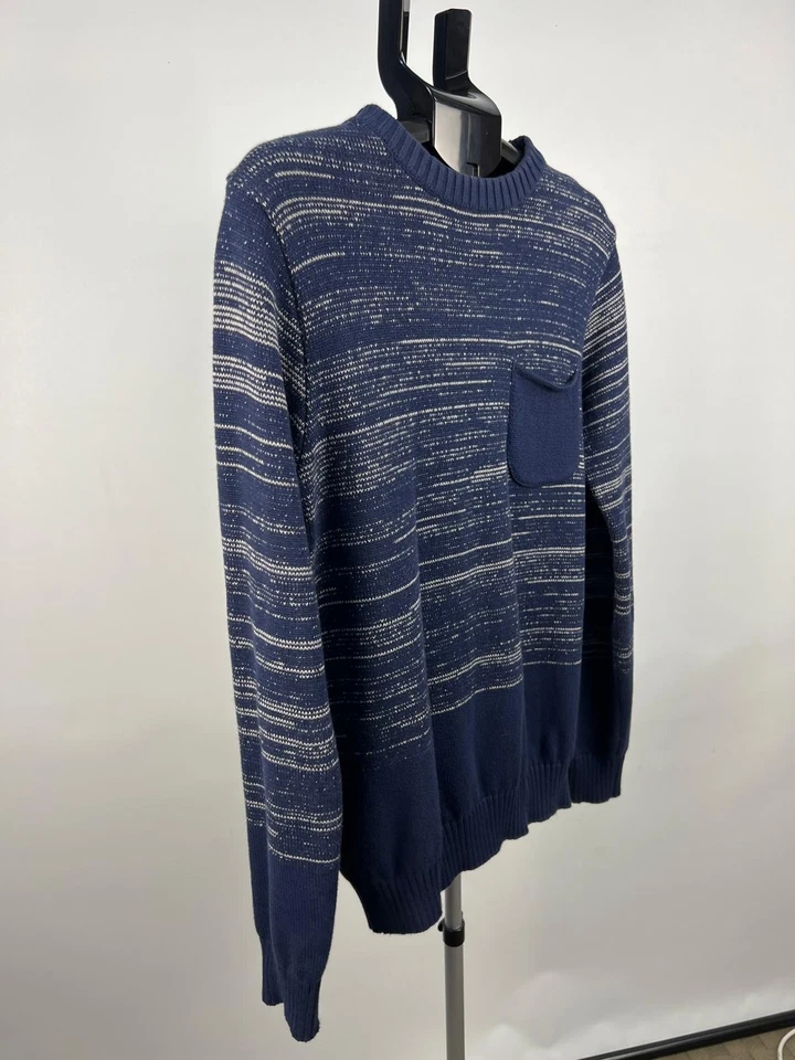 Oliver Spencer Men's Navy Striped 100% Cotton Jumper Sweater S - image 4 of 4