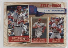 2019 Topps Big League Stat Kings Carlos Santana Joey Votto Bryce Harper 1d0h