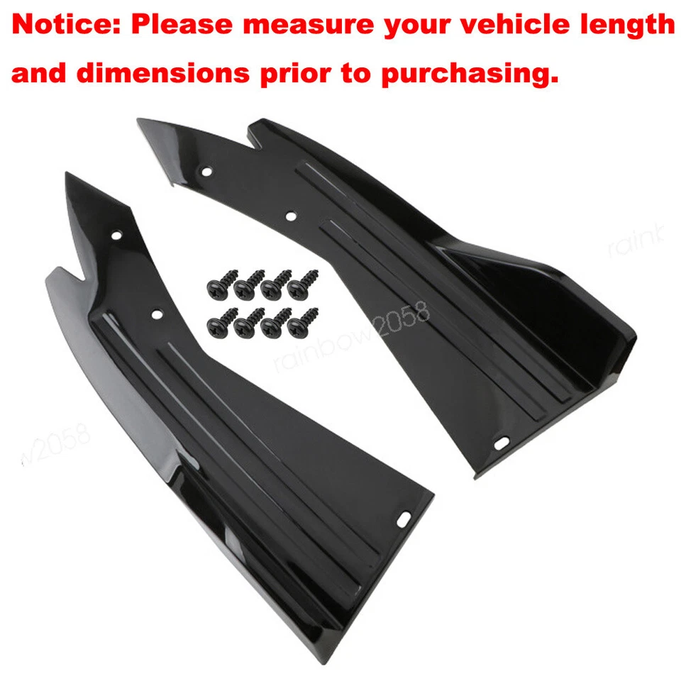 For Kia Cadenza Forte Rear Bumper lip Spoiler Splitter Diffuser Glossy Black Foto 4 de 4