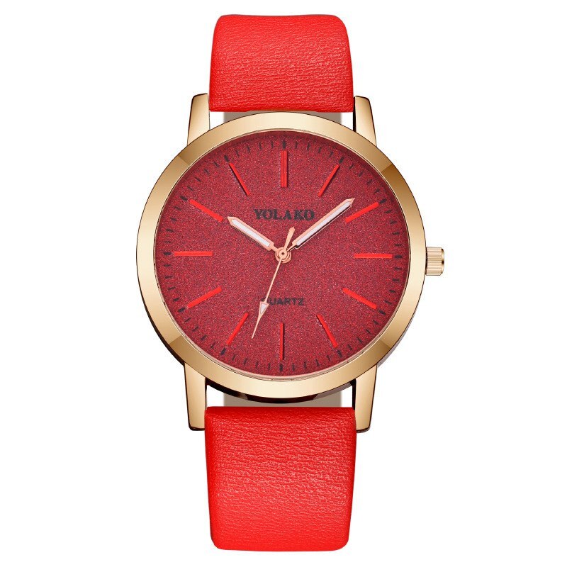Womens Wrist Watch Snow Analogue Fashion Quartz Leather Strap Ladies