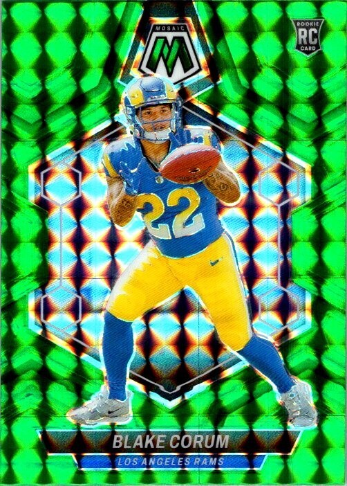 Blake Corum 2024 Mosaic Green Mosaic Rookie Card #368 - Rams