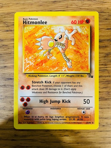 Hitmonlee (22/62) Non Holo Fossil Set Rare Pokemon Card! FAST & FREE P&P! - Picture 22 of 61
