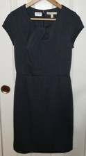 Banana Republic Women's Knee Length Gray Sheath Sleeveless Dress Size 4