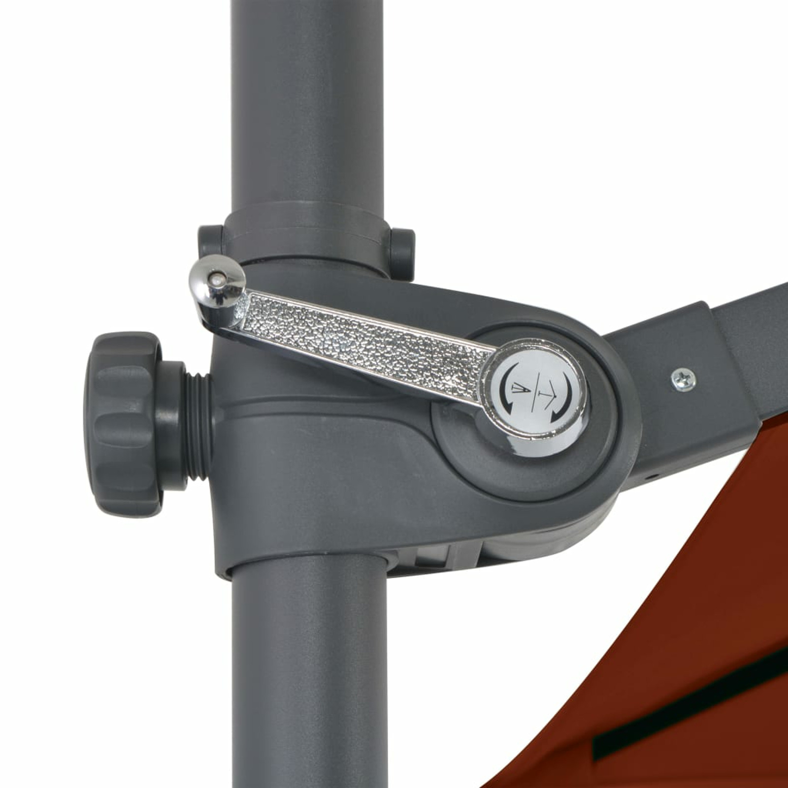 Details zu Ampelschirm mit Stahlmast Terrakotta-Rot 250x250 J6N3 Tolle Angebote und niedrige Preise