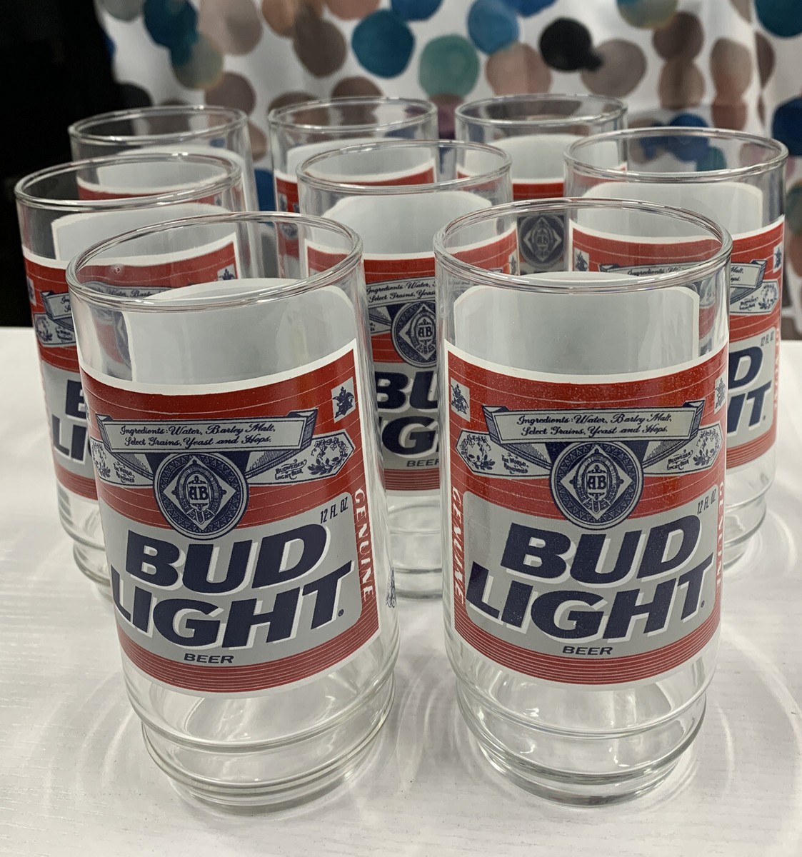 Vintage Bud Light Beer 12oz Glass Set Of 2 M2 | eBay