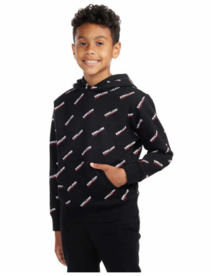 Kirkland Signature Youth Logo Hoodie Black Costco Unisex Kangaroo Pocket Large