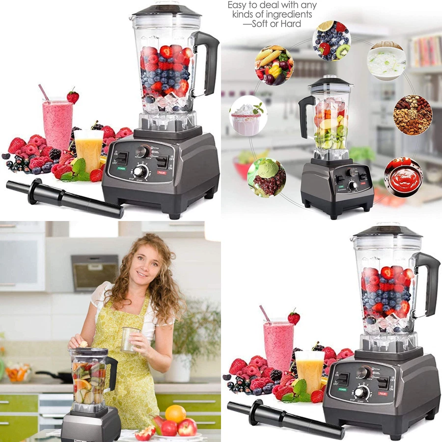 PROFESIONAL Licuadora Electrica Mezcladora De Batidos Comercial Exprimidor 2200W