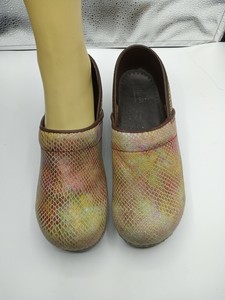 sanita snakeskin clogs