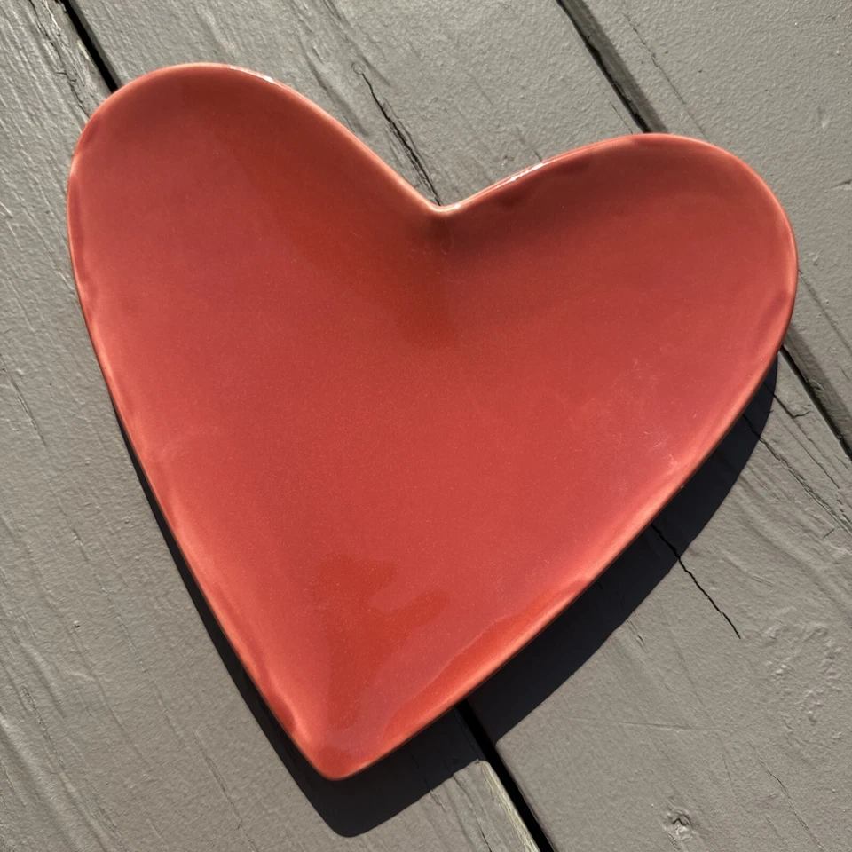 Platos Corazón Rojo San Valentín 1999 Tammany Devine 8” Lovecore Foto 2 de 4