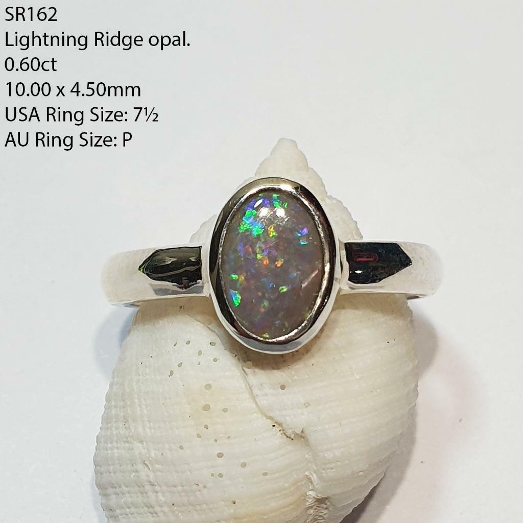 Opal Ring 925 Sterling Silver 100% Natural Solid Australian
