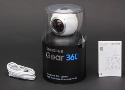 Samsung Gear 360 Degree Spherical Camera (SM-C200) 4K Video Photo  White Helmet/Action MicroSD Vietnam 360 Degree Capturing Standard 