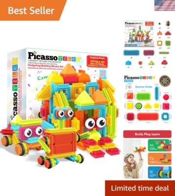 120pcs Hedgehog Interlocking Building Blocks - Fun Educational STEM Toy for Kids