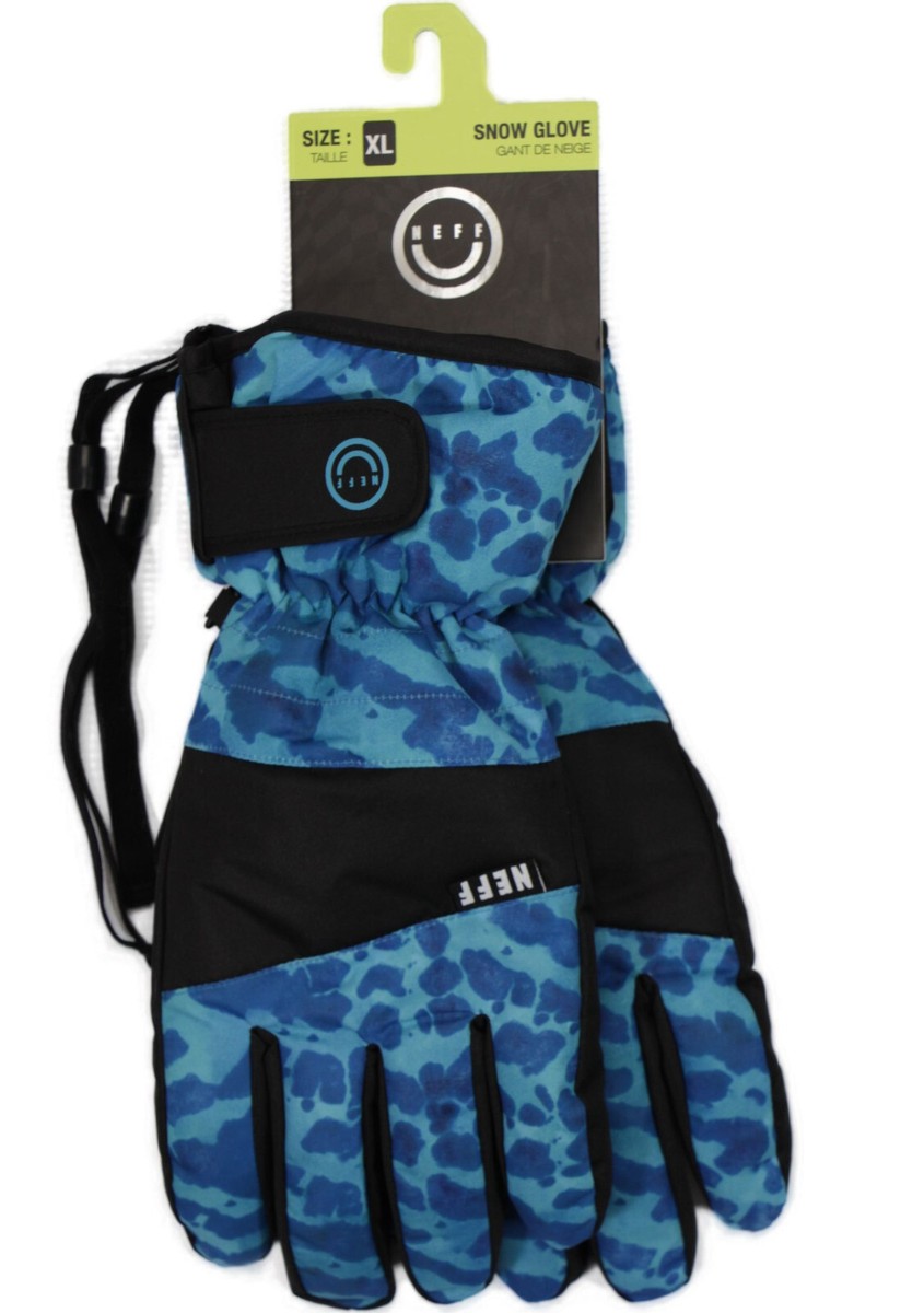 NEFF Waterproof Snow Gloves- XL- NEW- Water Camo Ski/Snowboard insulated  mitts