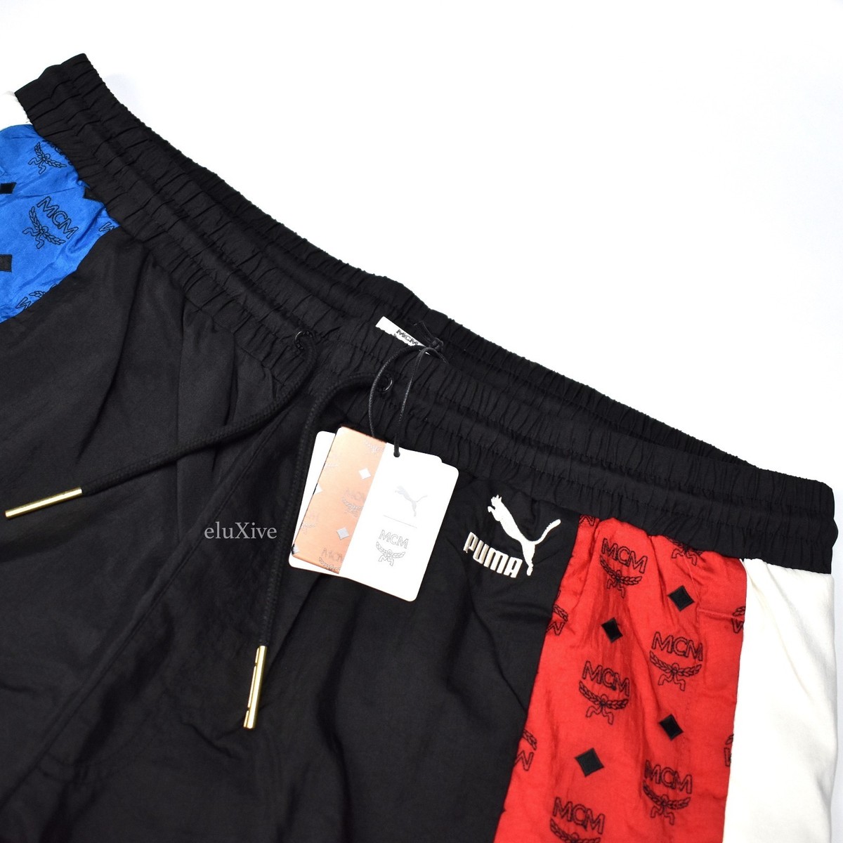 NWT MCM x Puma Men's Red White Blue Monogram Logo Track Suit NWT MCM x Puma Men's Red White Blue Monogram Logo Track Suit