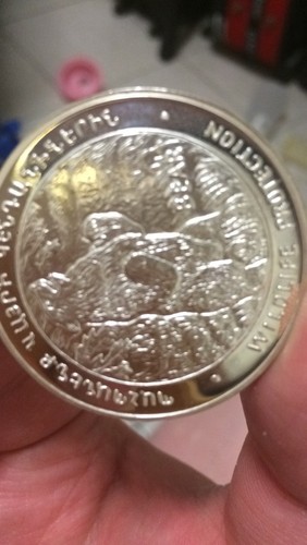 2004 nagorno karabakh bear silver coin - Foto 1 di 2