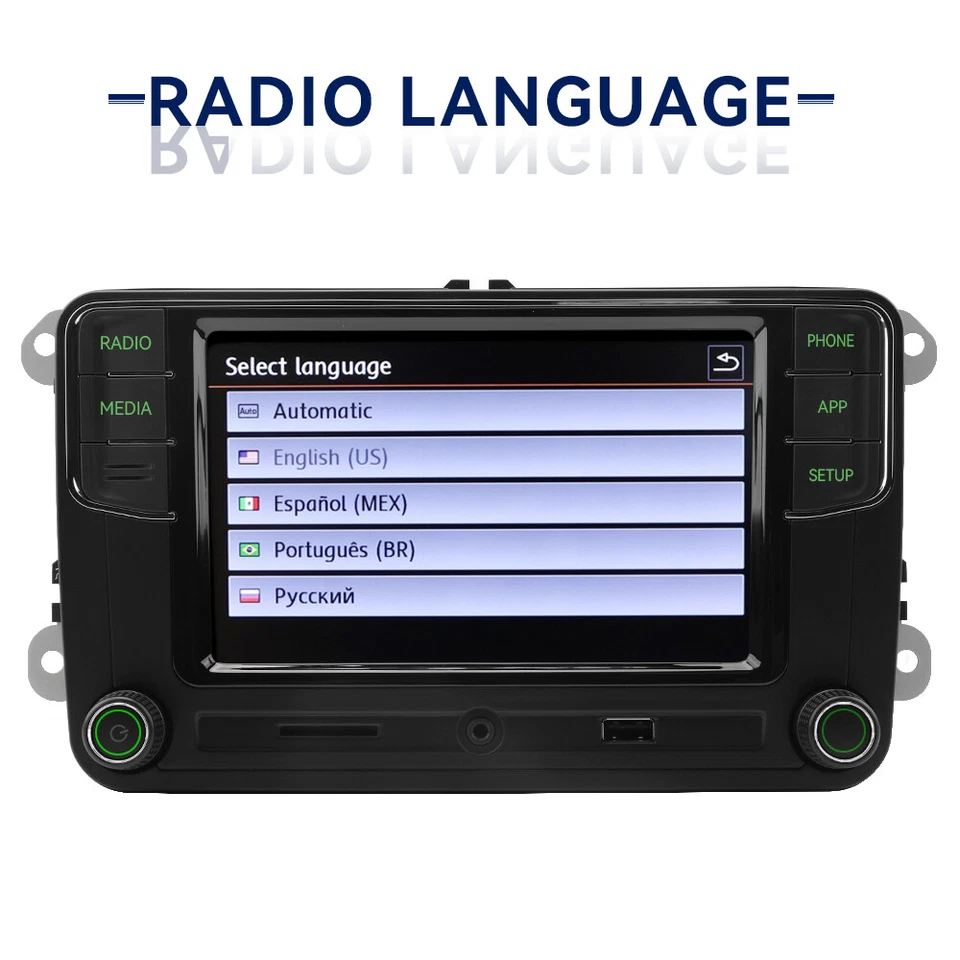 NONAME RCD330 187B CarPlay Android Auto Car Radio Stereo Green Light For SKODA - Image 3 of 4