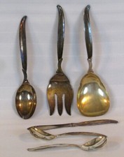 1847 Rogers Bros Flair Silverware Serving Spoons Mixed Lot Salad Butter Knife