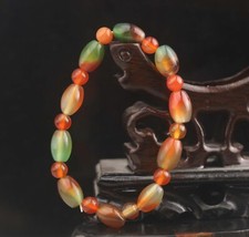 Natural jade beads hand made elastic bracelet bangle