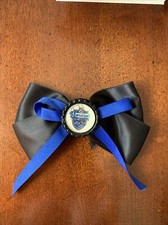 Harry Potter Ravenclaw Black Satin Blue Hair Bow Barrette