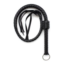 New Flogger Leather Whip Riding Crop Black Riding Whip Horse With Cat Whip Fun