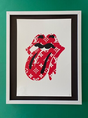 DEATH NYC Hand Signed LARGE Print Framed 16x20in COA ROLLING STONES VUITTON &