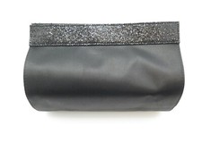 Black Satin Fabric Clutch Evening/Cocktail Purse