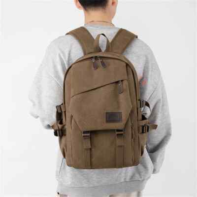 Bags ransel canvas Up To 74% Off on Durable Vintage Rucksack Canv... | Groupon  main image 3