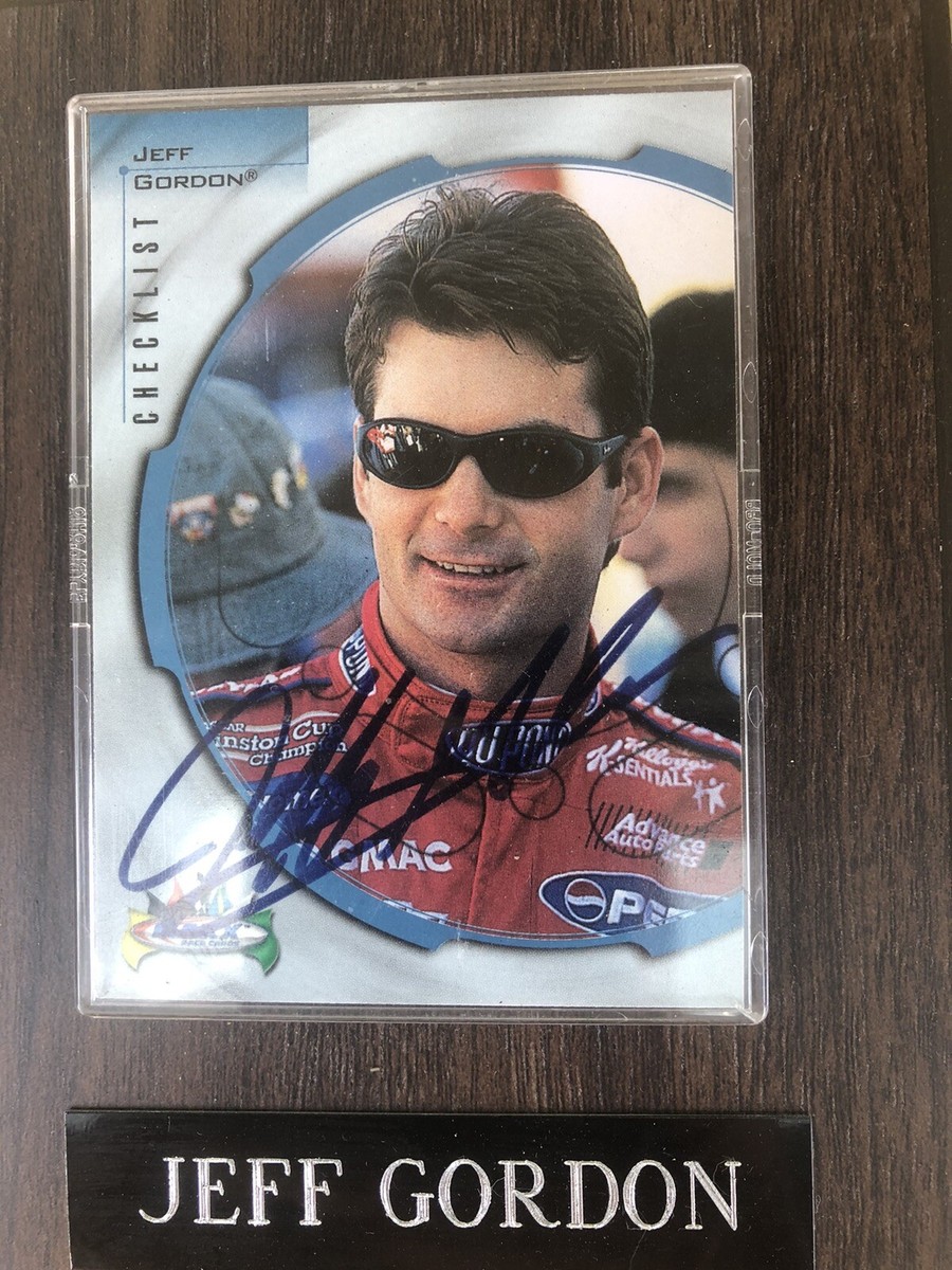 AUTOGRAPHED SIGNED Jeff Gordon 1999 Maxx Racing CHECKLIST in