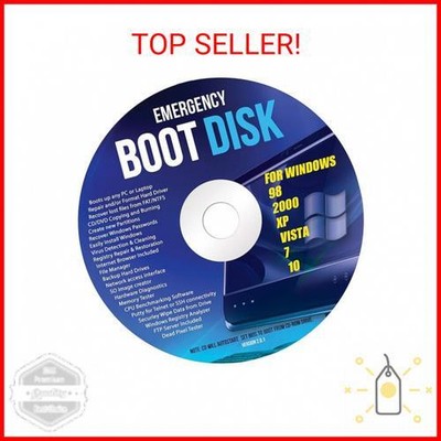 Ralix Windows Emergency Boot Disk - For Windows 98, 2000, XP, Vista, 7, 10 PC Re