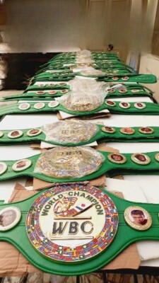 WBC  Champion Wrestling Belt Wrestle Title With Chrome Leather Strap