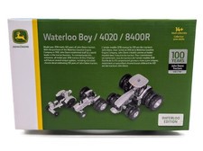 1/64 John Deere 3 Piece Silver 100 Year Ann. Set, Waterloo Boy, 8400r, 4020
