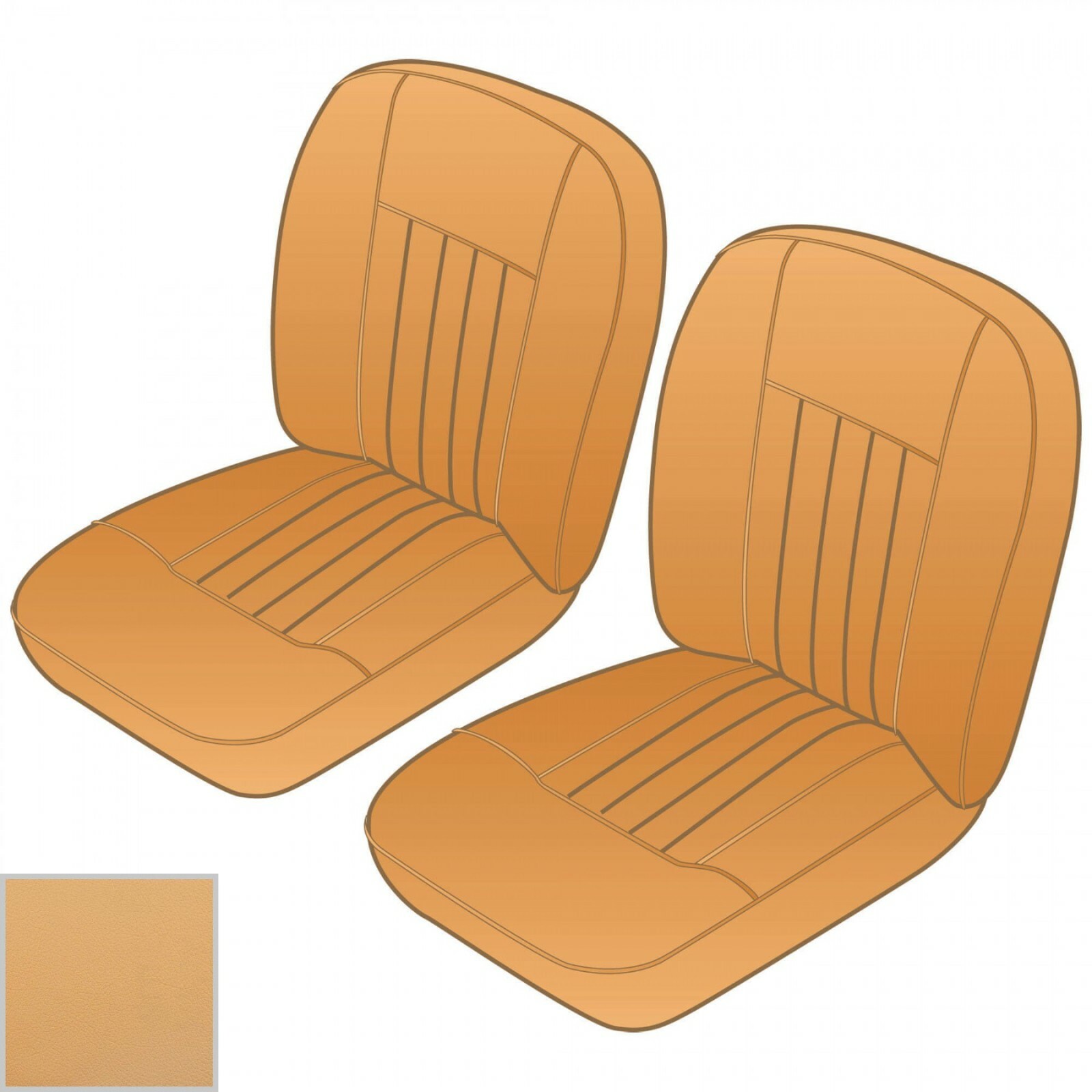 New Leather Front Seat Covers Upholstery for MGB 19621968 Honey Tan