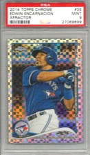 2014 Topps Chrome Edward Encarnacion Xfractor PSA 9