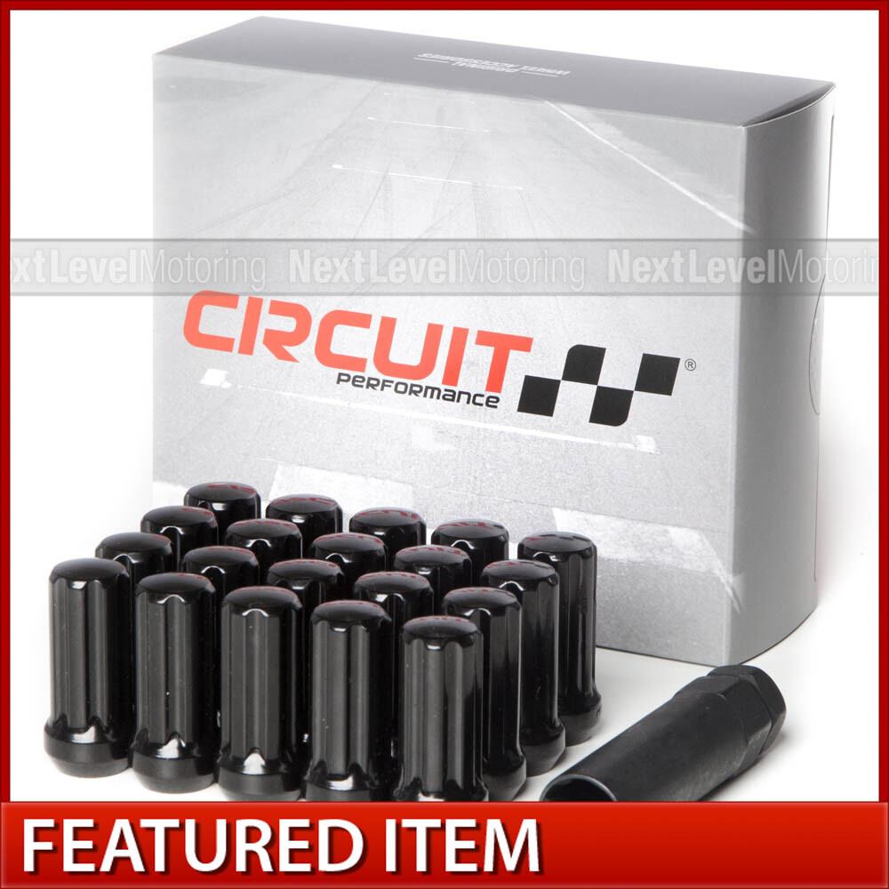 Circuit Steel Closed Black 7 Spline Lug Nut 9/16-18 20pc