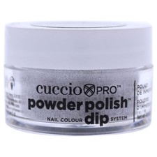 Cuccio Pro Powder Polish NailColour Dip System-Silver with Silver Glitter-0.5 oz