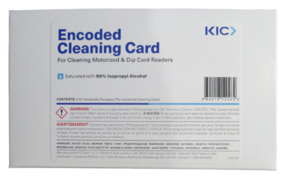 KIC Encoded Card Reader Cleaner for Motorized & Dip Card Readers 99% IPA 10 Pack