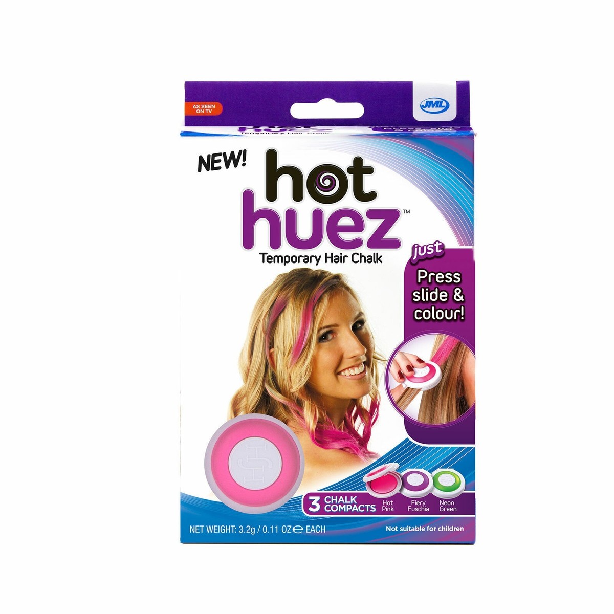 5 X Hot Huez Temporary Hair Chalk 3 Colours (Pack of 5) | eBay